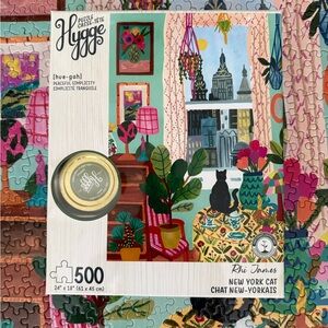 New York Cat 500-Piece Puzzle - Multicolor